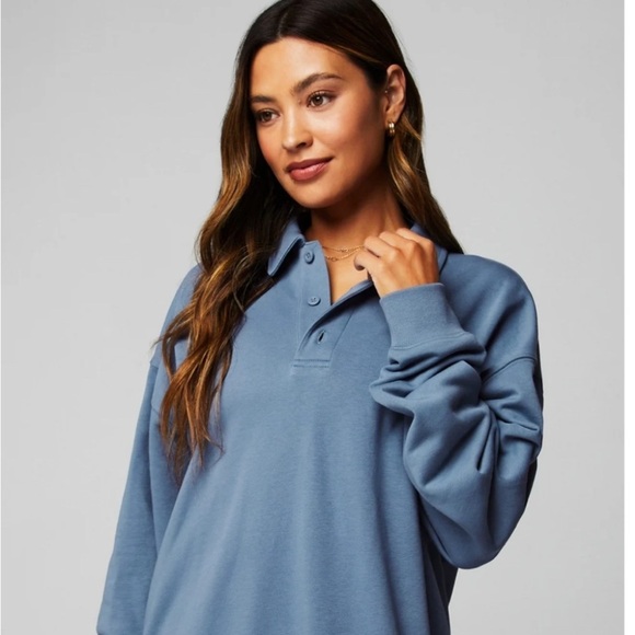 Fabletics Tops - NWT - Fabletics Year Round Terry Polo Sweatshirt | Womens | M